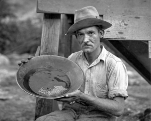Man panning for gold